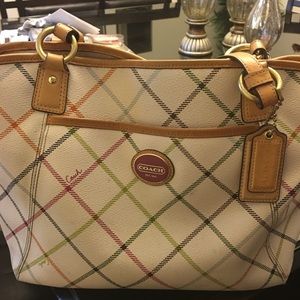Authentic leather coach bag